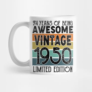 74th Birthday Limited Edition Born in 1950 Mug